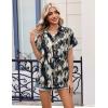 Zeagoo Womens Button Down Shirt Short Sleeve Blouse V Neck Dressy Casual Business Work Tops with Pocket S-XXL(Tie Dye)