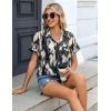 Zeagoo Womens Button Down Shirt Short Sleeve Blouse V Neck Dressy Casual Business Work Tops with Pocket S-XXL(Tie Dye)