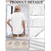 Zeagoo Womens Button Down Shirt Short Sleeve Blouse V Neck Dressy Casual Business Work Tops with Pocket S-XXL(White)