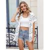 Zeagoo Womens Button Down Shirt Short Sleeve Blouse V Neck Dressy Casual Business Work Tops with Pocket S-XXL(White Leaves)