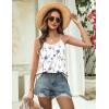 Zeagoo Womens Camisole Tank Tops Summer Adjustable Spaghetti Strap Loose Fit Flowy Shirts Sleeveless Trendy Clothes(Bf290)