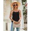 Zeagoo Womens Camisole Tank Tops Summer Adjustable Spaghetti Strap Loose Fit Flowy Shirts Sleeveless Trendy Clothes(Black)