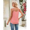 Zeagoo Womens Camisole Tank Tops Summer Adjustable Spaghetti Strap Loose Fit Flowy Shirts Sleeveless Trendy Clothes(Coral)