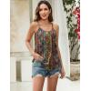 Zeagoo Womens Camisole Tank Tops Summer Adjustable Spaghetti Strap Loose Fit Flowy Shirts Sleeveless Trendy Clothes(Mz721)