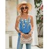 Zeagoo Womens Camisole Tank Tops Summer Adjustable Spaghetti Strap Loose Fit Flowy Shirts Sleeveless Trendy Clothes(Sf233)
