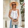 Zeagoo Womens Camisole Tank Tops Summer Adjustable Spaghetti Strap Loose Fit Flowy Shirts Sleeveless Trendy Clothes(Sp106)