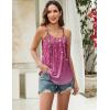 Zeagoo Womens Camisole Tank Tops Summer Adjustable Spaghetti Strap Loose Fit Flowy Shirts Sleeveless Trendy Clothes(Xh370)