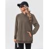 Zeagoo Womens Fleece Hoodies Soft Midweight Casual Hooded Sweatshirts Fall Winter Pullover Tops Kangaroo Pocket(Grey)