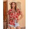 Zeagoo Women’s Hawaiian Button Down Shirts Casual Short Sleeve Floral Tropical Print Summer Blouse Tunic Top(Dh672)