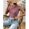 Zeagoo Women’s High Neck Tank Top 2026 Summer Casual Ribbed Knit Slim Fitted Basic Textured Sleeveless Shirts(Red Bean Paste)