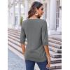 Zeagoo Womens Loose Short Sleeve Tunic Tops Lightweight Crew Neck Crochet Knit Pullover Sweater Blouses(Dark Grey)
