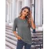Zeagoo Womens Loose Short Sleeve Tunic Tops Lightweight Crew Neck Crochet Knit Pullover Sweater Blouses(Dark Grey)