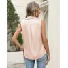 Zeagoo Womens Satin Blouse Sleeveless Silk Tank Tops Button Down Shirts Business Casual Outfits 2026(Apricot)