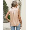 Zeagoo Womens Satin Blouse Sleeveless Silk Tank Tops Button Down Shirts Business Casual Outfits 2026(Khaki)