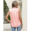 Zeagoo Womens Satin Blouse Sleeveless Silk Tank Tops Button Down Shirts Business Casual Outfits 2026(Pink)