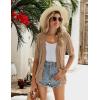 Zeagoo Women’s Short Sleeve 2026 Summer Crochet Cropped Cardigan V Neck Button up Bolero Shrug Sweater(Khaki)