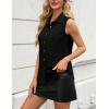 Zeagoo Womens Sleeveless Button Down Shirts Summer Casual Tank Tops Solid V Neck Tshirt Going Out Blouses 2025 Trendy Black
