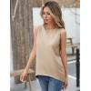 Zeagoo Womens Sleeveless Sweater Vest Crewneck Knit Loose Sweater Tank Tops Lightweight Shirts Blouses 2026(Beige)