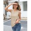 Zeagoo Womens Sleeveless Sweater Vest Crewneck Knit Loose Sweater Tank Tops Lightweight Shirts Blouses 2026(Beige)
