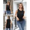 Zeagoo Womens Sleeveless Sweater Vest Crewneck Knit Loose Sweater Tank Tops Lightweight Shirts Blouses 2026(Black)