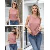 Zeagoo Womens Sleeveless Sweater Vest Crewneck Knit Loose Sweater Tank Tops Lightweight Shirts Blouses 2026(Dusty Pink)