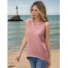 Zeagoo Womens Sleeveless Sweater Vest Crewneck Knit Loose Sweater Tank Tops Lightweight Shirts Blouses 2026(Dusty Pink)