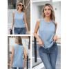 Zeagoo Womens Sleeveless Sweater Vest Crewneck Knit Loose Sweater Tank Tops Lightweight Shirts Blouses 2026(Sky Blue)
