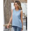 Zeagoo Womens Sleeveless Sweater Vest Crewneck Knit Loose Sweater Tank Tops Lightweight Shirts Blouses 2026(Sky Blue)