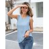 Zeagoo Womens Sleeveless Sweater Vest Crewneck Knit Loose Sweater Tank Tops Lightweight Shirts Blouses 2026(Sky Blue)