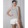 Zeagoo Womens Sleeveless Sweater Vest Crewneck Knit Loose Sweater Tank Tops Lightweight Shirts Blouses 2026(Stripe Beige)