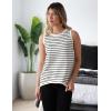 Zeagoo Womens Sleeveless Sweater Vest Crewneck Knit Loose Sweater Tank Tops Lightweight Shirts Blouses 2026(Stripe Beige)