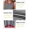 Zeagoo Womens Sleeveless Sweater Vest Crewneck Knit Loose Sweater Tank Tops Lightweight Shirts Blouses 2026(Stripe Red Black)