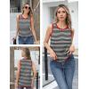Zeagoo Womens Sleeveless Sweater Vest Crewneck Knit Loose Sweater Tank Tops Lightweight Shirts Blouses 2026(Stripe Red Black)