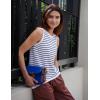 Zeagoo Womens Sleeveless Sweater Vest Crewneck Knit Loose Sweater Tank Tops Lightweight Shirts Blouses 2026(Stripe White)