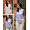 Zeagoo Womens Sleeveless Sweater Vest Crewneck Knit Loose Sweater Tank Tops Lightweight Shirts Blouses 2026(White)