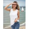 Zeagoo Womens Sleeveless Sweater Vest Crewneck Knit Loose Sweater Tank Tops Lightweight Shirts Blouses 2026(White)