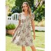 Zeagoo Womens Summer Dress Mini Petal Short Sleeve Dresses Pleated Button Down V Neck Floral Beach Swing Vacation Dress 2026(Floral Pink)