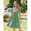 Zeagoo Womens Summer Dress Mini Petal Short Sleeve Dresses Pleated Button Down V Neck Floral Beach Swing Vacation Dress 2026(Jh560)