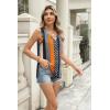 Zeagoo Womens Summer Tank Tops 2025 V Neck Sleeveless Casual Loose Fit T Shirts Side Split Going Out Tops Tunic(2-color Strip)