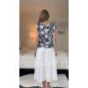 Zeagoo Womens Summer Tops Cute V Neck Cap Sleeve Tshirts Loose Fit Dressy Casual Shirts Ruched Top Tees(Flower Black)