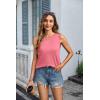 Zeagoo Womens Summer Tops Dressy Casual High Neck Sleeveless Shirts Basic Loose Fit Tank Tops Beach Vacation 2 Pack(B-black&pink)