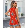 Zeagoo Womens Summer Tops Dressy Casual High Neck Sleeveless Shirts Basic Loose Fit Tank Tops Beach Vacation 2 Pack(Black&red Flower)
