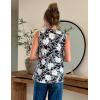Zeagoo Womens Summer Tops Dressy Casual High Neck Sleeveless Shirts Basic Loose Fit Tank Tops Beach Vacation 2 Pack(White&white Lily)