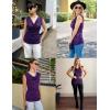 Zeagoo Womens Tank Tops 2 Pack Trendy Going Out Tops Sleeveless Shirts Ruched Business Casual Basic Tunic Tops Outfits(B-black&purple)
