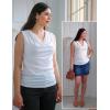Zeagoo Womens Tank Tops 2 Pack Trendy Going Out Tops Sleeveless Shirts Ruched Business Casual Basic Tunic Tops Outfits(B-black&white)