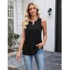 Zeagoo Womens Tank Tops 2026 Loose V Neck Spring Summer Tops Business Dressy Sleeveless Shirts(B-black)