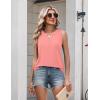 Zeagoo Womens Tank Tops 2026 Loose V Neck Spring Summer Tops Business Dressy Sleeveless Shirts(B-coral)