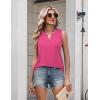 Zeagoo Womens Tank Tops 2026 Loose V Neck Spring Summer Tops Business Dressy Sleeveless Shirts(B-hot Pink)