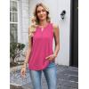 Zeagoo Womens Tank Tops 2026 Loose V Neck Spring Summer Tops Business Dressy Sleeveless Shirts(B-hot Pink)