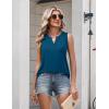Zeagoo Womens Tank Tops 2026 Loose V Neck Spring Summer Tops Business Dressy Sleeveless Shirts(Blue)